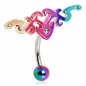Piercing nombril inversé tribal rainbow