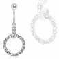 Piercing nombril pendentif anneau gemmes