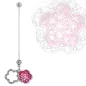 Piercing nombril de grossesse double fleur