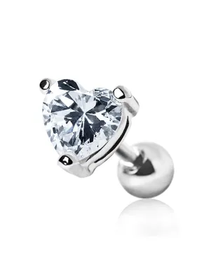 Piercing cartilage hélix gemme coeur