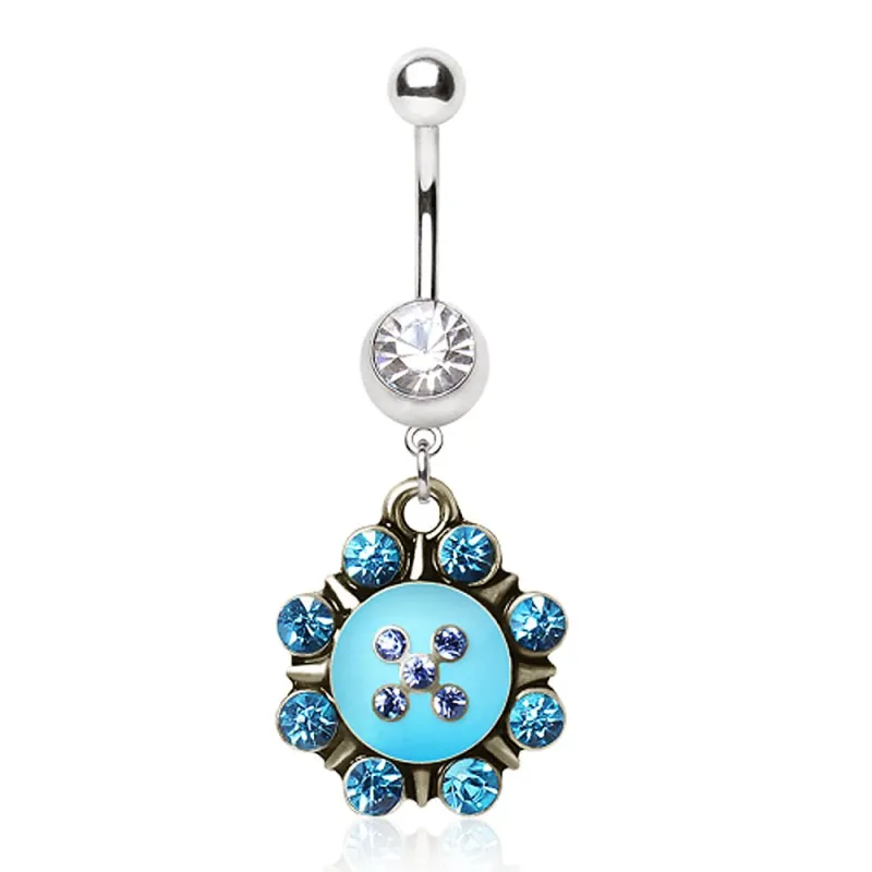 Piercing nombril turquoise soleil nautique Piercing nombril turquoise soleil nautique