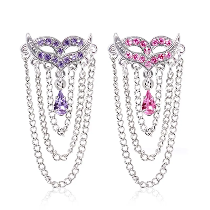 Piercing nombril inversé masque chaines