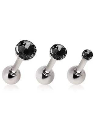 Piercing cartilage hélix gemme noir