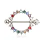 Piercing téton bouclier multicolore