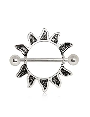 Piercing téton bouclier soleil