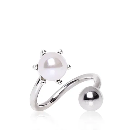 Piercing nombril spirale perle