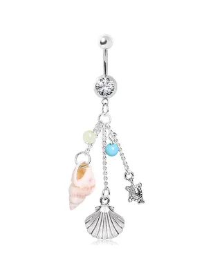 Piercing nombril charms de plage