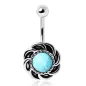 Piercing nombril antique turquoise
