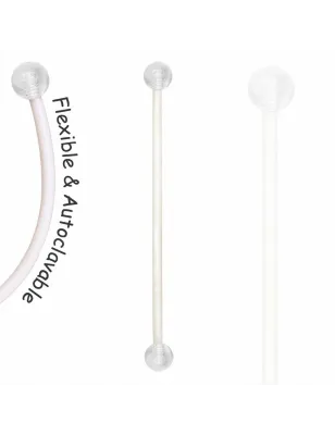 Piercing nombril de grossesse boules acrylique transparente