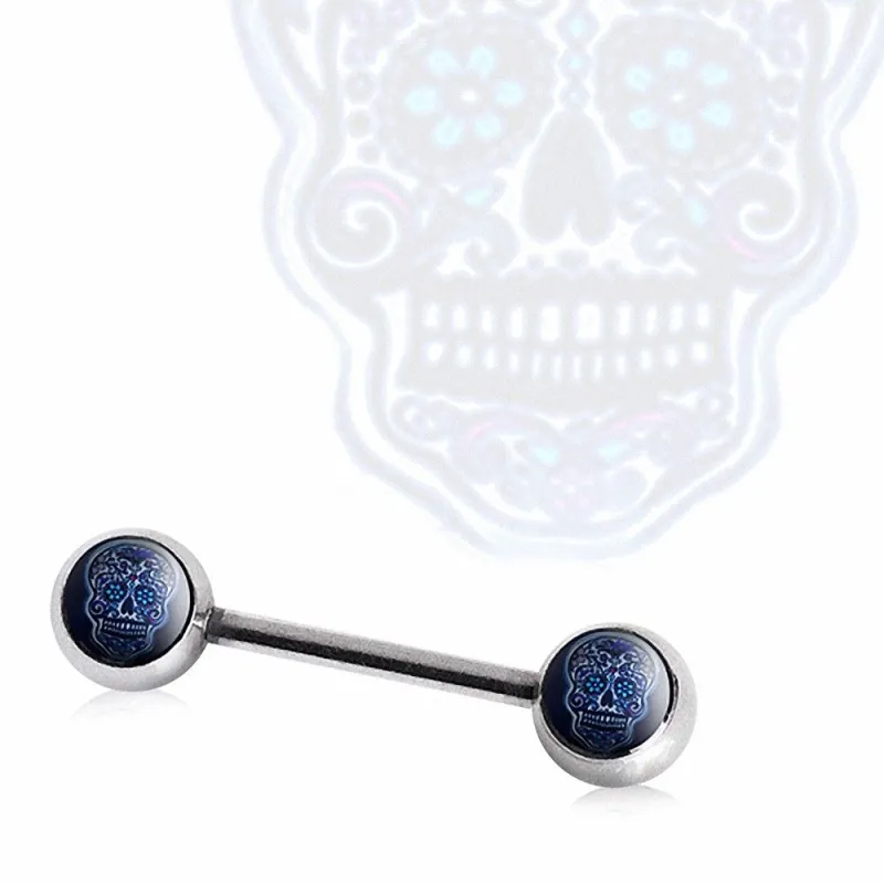 Piercing téton sugar skull