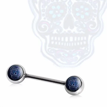 Piercing téton sugar skull