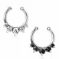 Faux piercing septum gemmes