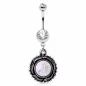 Piercing nombril broche opale blanche Piercing nombril broche opale blanche