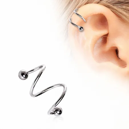 Piercing double spirale