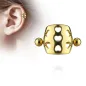 Piercing Oreille Helix Cartilage Barbell Bouclier Coeurs Doré