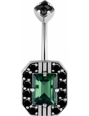 Piercing nombril Crystal Evolution Swarovski en Titane et argent