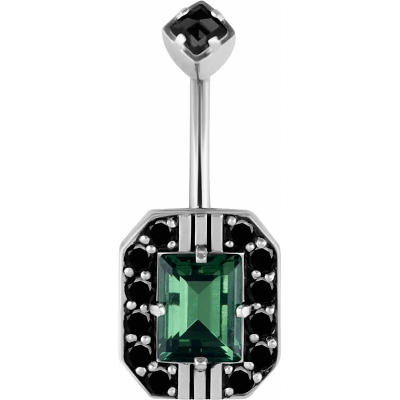 Piercing nombril Crystal Evolution Swarovski en Titane et argent