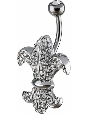 Piercing nombril Crystal Evolution Swarovski Fleur de lys