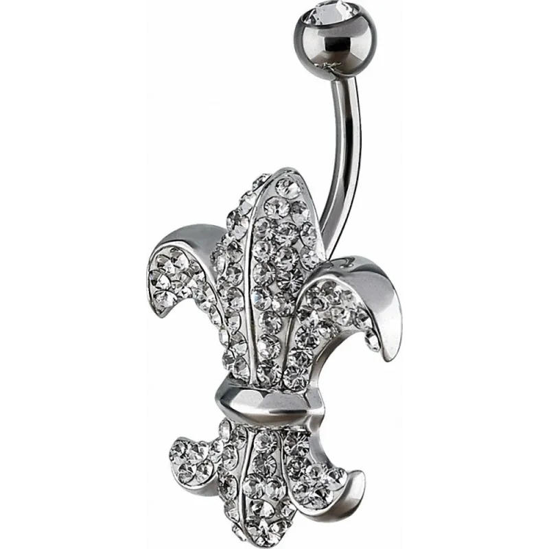 Piercing nombril Crystal Evolution Swarovski Fleur de lys