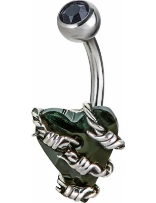 Piercing nombril Crystal Evolution Swarovski Coeur fil barbelé