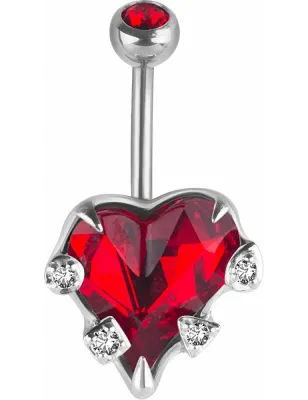 Piercing nombril Crystal Evolution Swarovski Coeur et gemmes