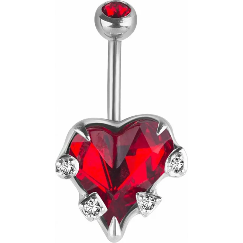 Piercing nombril Crystal Evolution Swarovski Coeur et gemmes