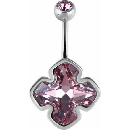 Piercing nombril Crystal Evolution Swarovski Croix Grecque