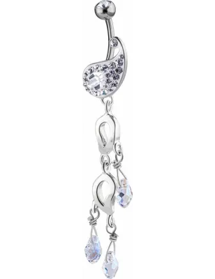 Piercing nombril Crystal Evolution Swarovski Motif Cachemire