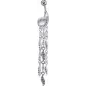 Piercing nombril Crystal Evolution Swarovski Motif Cachemire Chaines