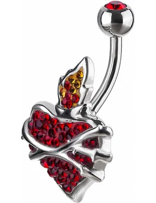 Piercing nombril Crystal Evolution Swarovski Coeur Sacré