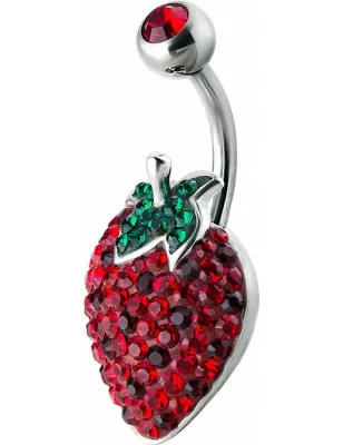 Piercing nombril Crystal Evolution Swarovski Fraise