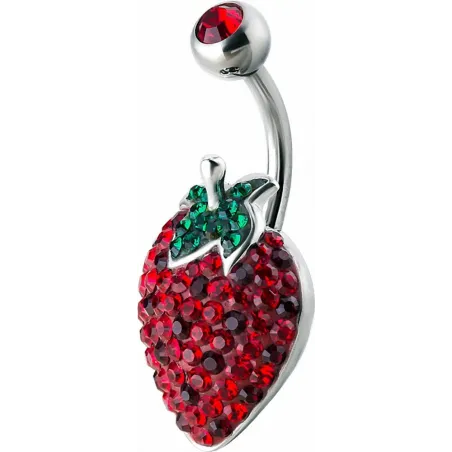 Piercing nombril Crystal Evolution Swarovski Fraise