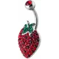 Piercing nombril Crystal Evolution Swarovski Fraise