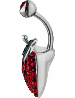 Piercing nombril Crystal Evolution Swarovski Fraise