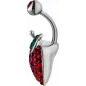 Piercing nombril Crystal Evolution Swarovski Fraise