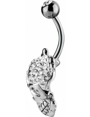 Piercing nombril Crystal Evolution Swarovski Crâne avec os