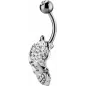 Piercing nombril Crystal Evolution Swarovski Crâne avec os