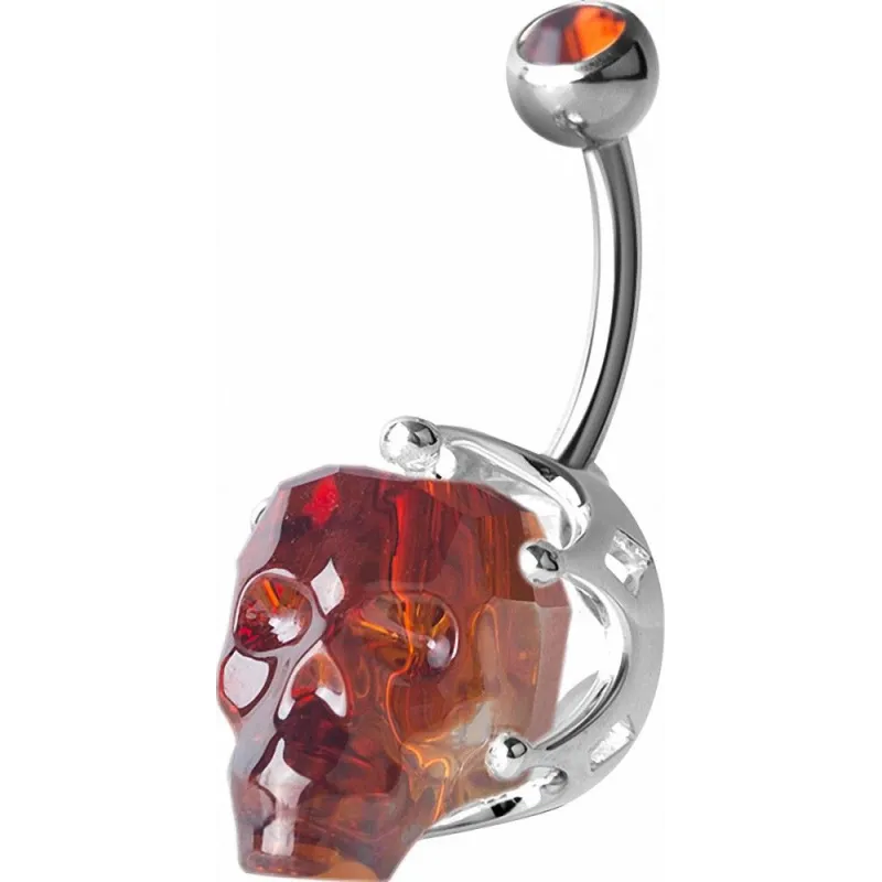 Piercing nombril Crystal Evolution Swarovski Crâne Couronne