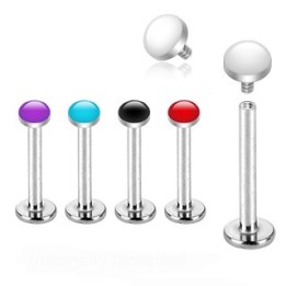 Piercing Labret Acier Chirurgical Dome Emaillé - Bijou Piercing Labret