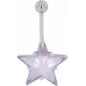 Piercing nombril étoile Crystal Swarovski Rose