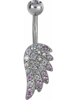 Piercing nombril Crystal Evolution Aile d'ange Zirconia Swarovski