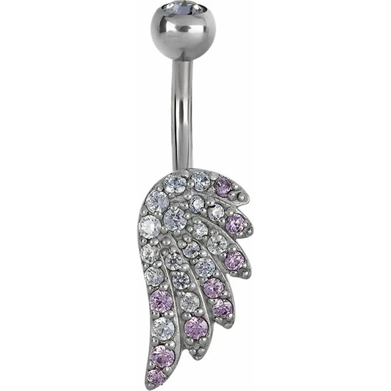 Piercing nombril Crystal Evolution Aile d'ange Zirconia Swarovski