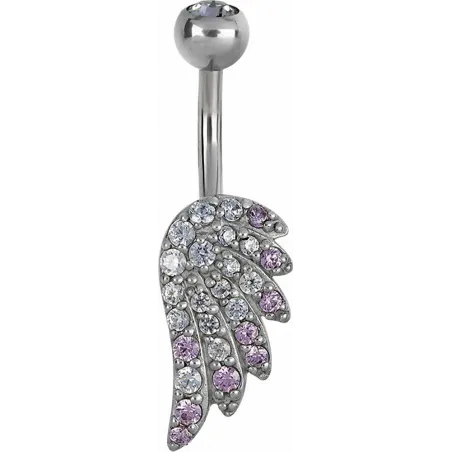 Piercing nombril Crystal Evolution Aile d'ange Zirconia Swarovski