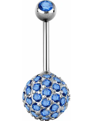 Piercing nombril Crystal Evolution boule disco Zirconia Swarovski