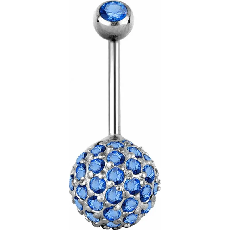 Piercing nombril Crystal Evolution boule disco Zirconia Swarovski