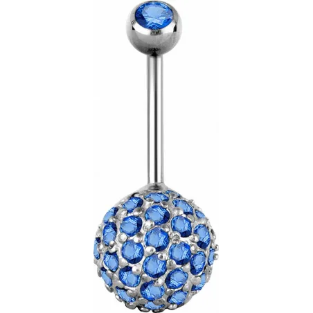 Piercing nombril Crystal Evolution boule disco Zirconia Swarovski