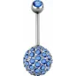 Piercing nombril Crystal Evolution boule disco Zirconia Swarovski