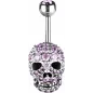 Piercing nombril Crystal Evolution Skull Zirconia Swarovski