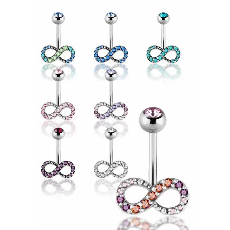 Piercing nombril Crystal Evolution Infini Zirconia Swarovski
