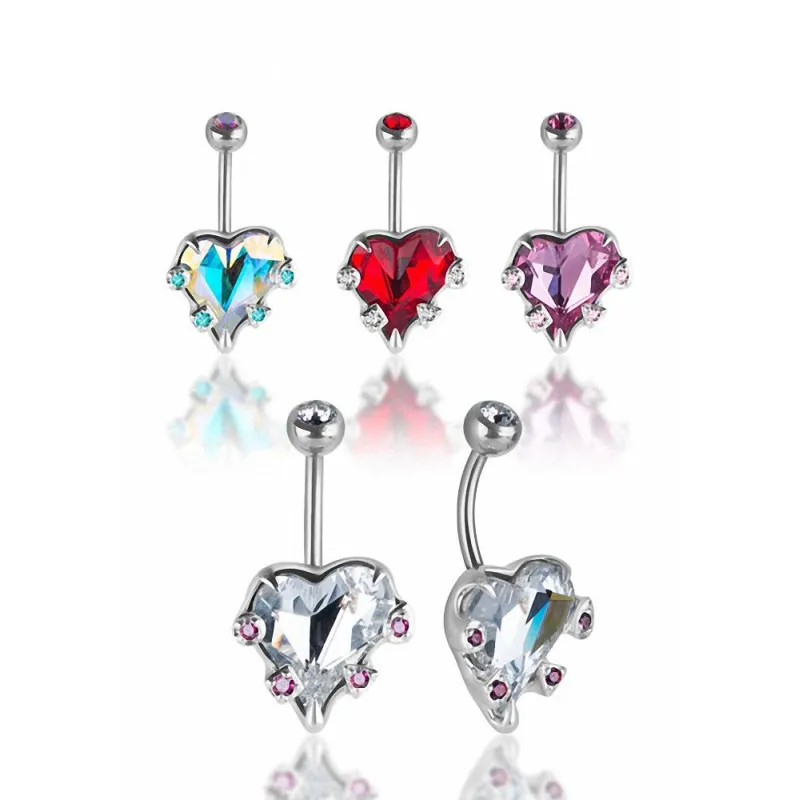 Piercing nombril Crystal Evolution Swarovski Coeur et gemmes